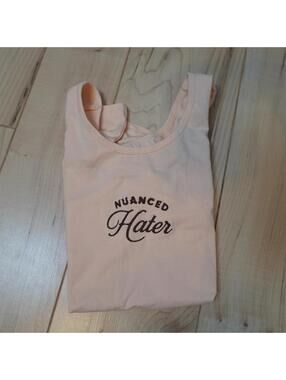 Peach Tank Nuanced Hater Embroidered Indie